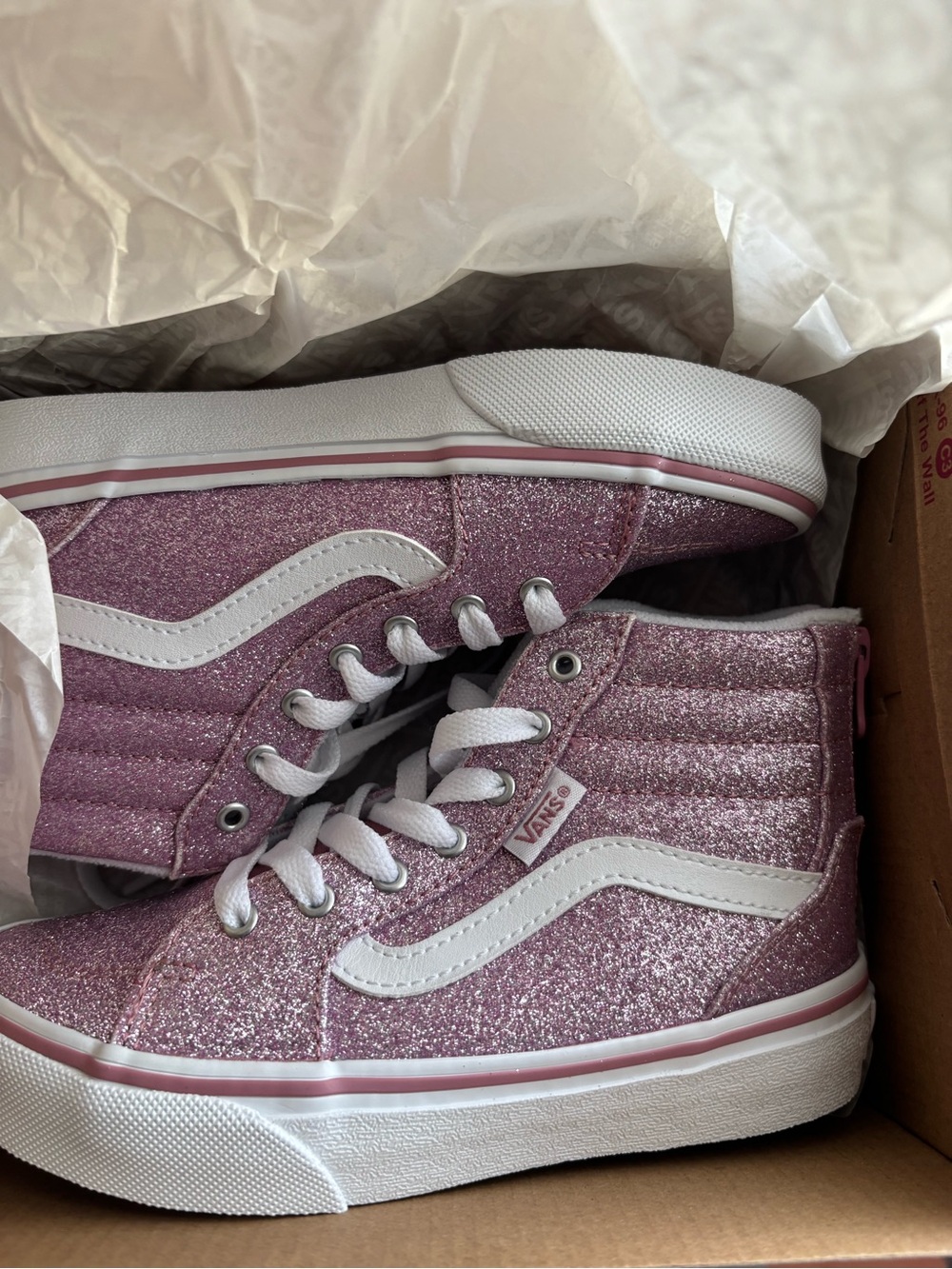 Vans Filmore Pink Glitter Hi Top Shoes